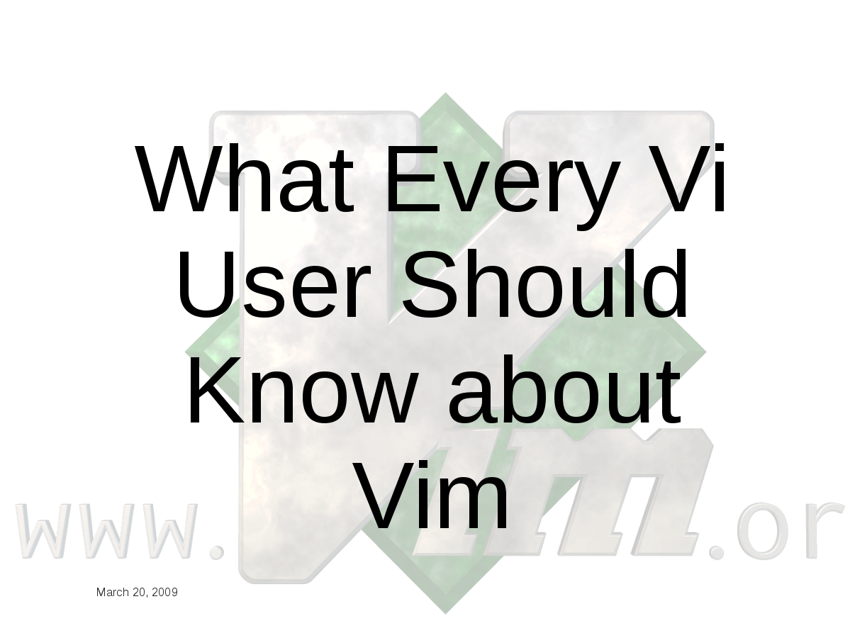 Vim for Vi